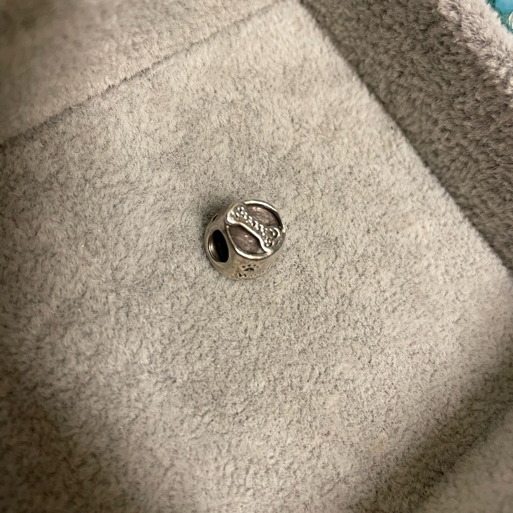 Pandora Silver Charm with Clear Stones